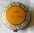 Limoges France Trinket Box was Dubarry Solid Perfume Holder All My Love HTF
