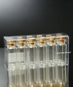 12 Glass Bottles With Cork Wedding Birthday Favors Fairy Dust Mini Bottles Gift - Picture 1 of 6