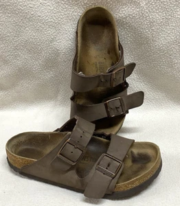 Birkenstock 230 Women's Brown Leather Two Strap Sandals Size 36 Made In Germany - Picture 1 of 16