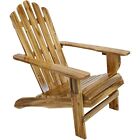 Rustic Fir Wood Adirondack Chair - Charred Finish By Sunnydaze