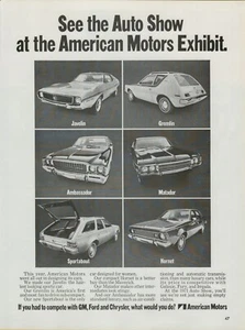 1971 American Motors AMC Javelin Gremlin Ambassador Matador Vintage Print Ad - Picture 1 of 2