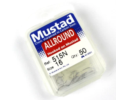 Hook Mustad - ref. 515N - size 16 - 50 pcs - Bolognese - FR294 - Immagine 1 di 4