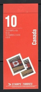 Canada Stamps — Booklet Pane of 10 — Flag over Field #1359a (BK153) — MNH - Picture 1 of 2