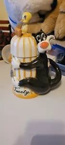 Vintage Albert Stahl Warner Bros Looney Tunes Sylvester Tweety Stein. Scharnier Brok - Bild 1 von 8