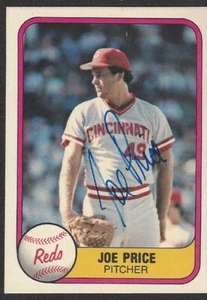 Fleer #210 Joe Price 1981 autografiado - Cincinnati Reds - Imagen 1 de 2