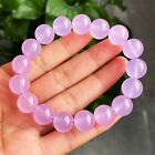 11.5mm  Natural Rare Purple Chalcedony Crystal Round Beads Bracelet