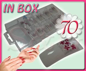 BELLISSIME TIP TIPS MANI DECORATE IN BOX RICOSTRUZIONE UNGHIE GEL UV NAIL ART - Imagen 1 de 1