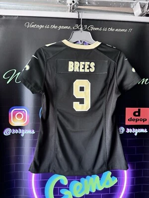 Camiseta de fútbol americano auténtica para mujer Nike New Orleans Saints #9 Drew Brees NFL Foto 1 de 4
