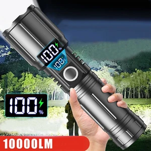 Torcia LED Zoom Telescopica ad Alta Potenza USB Ricaricabile - Foto 1 di 12