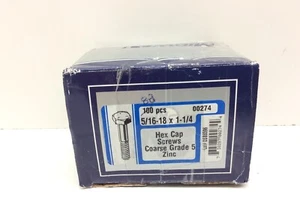 Midwest Fastener 00274 Hex Cap Screws Coarse Grade 5  5/16"-18 x 1 1/4" 88 Pack - Picture 1 of 8