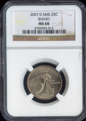 2007-D Idaho State Quarter NGC MS68 SMS Quality - Image 1 of 2