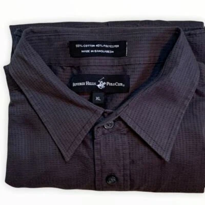 Camisa con botones gris oscuro Beverly Hills Polo Club para hombre talla XL Foto 1 de 4