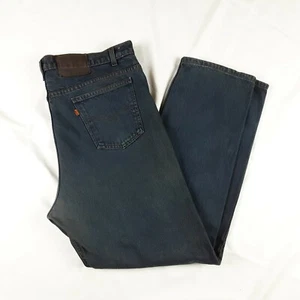 VTG Levis 509 0235 Orange Tab Dark Dye Denim Jeans Men's Sz 42x32 RARE Wash! - Picture 1 of 10