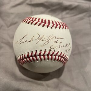 Frank Malzone Signed Auto Autograph Baseball With Red Sox Hall Of Fame 1995