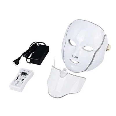 7Colors Electric LED Light Facial Neck Mask Skin Care Therapy Skin Rejuvenation - Image 1 of 4