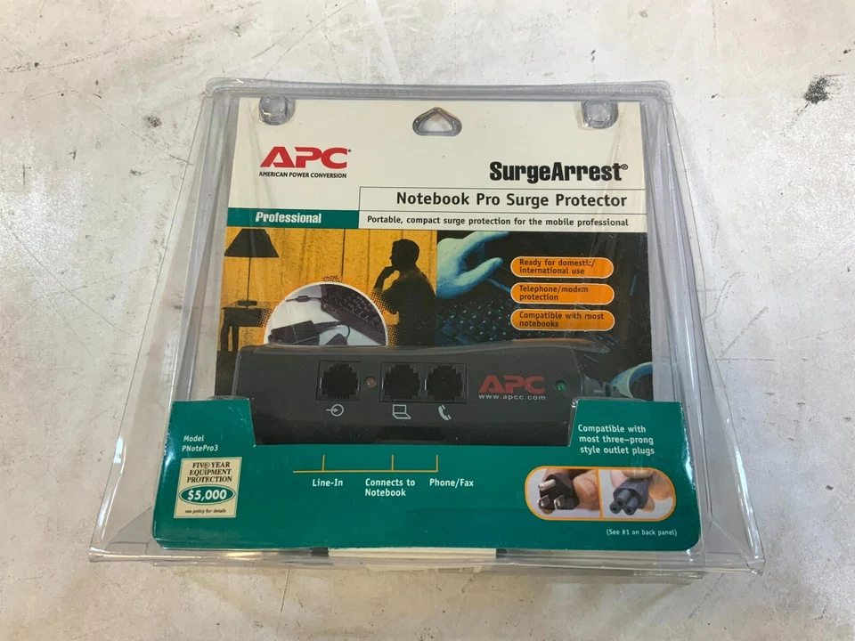 APC SurgeArrest Notebook Laptop Surge Protector PNOTEPRO3