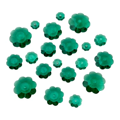 20 cuentas de marguerita verde esmeralda 6 mm 8 mm 10 mm 12 mm 14 mm Lochrose Margarita Foto 1 de 3