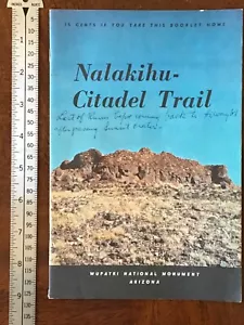 1969 Nalakihu-Citadel Trail Wupatki National Monument Arizona brochure - Picture 1 of 10