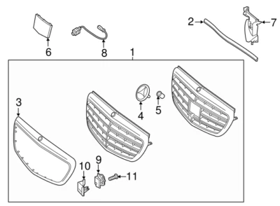 Mercedes Benz Genuine E400 E300 E350 2017-2020 Grille Surround OE 2138881300 — 第 1/3 张图片