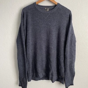 Smart Wool Mens XL Medium Blue Merino Wool Blend Knit Pullover Sweater - Picture 1 of 7