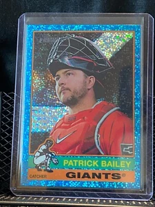 Patrick Bailey 2025 Topps Heritage Chrome Light Blue Sparkle #264 Giants - Picture 1 of 2