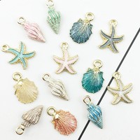 13 Pcs Conch Sea Shell Pendant DIY Charms Jewelry Making Handmade Accessories