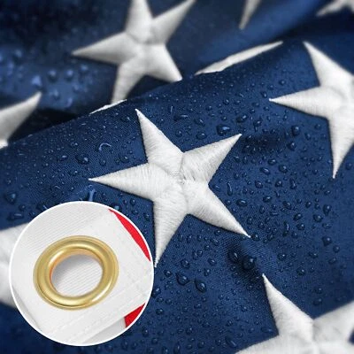 VGMAX 3x5 American Flag Made In USA High Wind Heavy Duty US Flags for Outdoor Durable