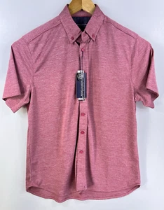 New Report Collection Men's Shirt Flex Knit Untucked Large Papaya Slim Fit - Picture 1 of 7