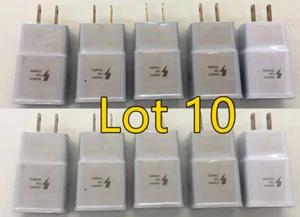 10Pk Adaptive Fast Charging Wall Charger For OEM Samsung Galaxy s7 S8 S9+ Note 8 - Picture 1 of 3