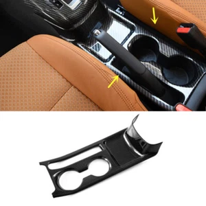 Carbon Fiber Front Gear Shift Water Cup Cover Trim For Nissan Kicks 2017-2022 - Picture 1 of 6