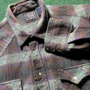 Rock Creek Pearl Snap Plaid dickes Flanellhemd Herren XXLT Tall Western Cowboy - Bild 1 von 11