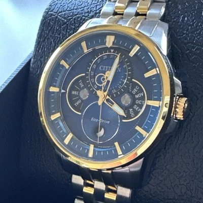 Reloj Hombre Citizen Calendrier Doble Tono Fase Lunar Eco-Drive BU0054-52L Foto 1 de 4