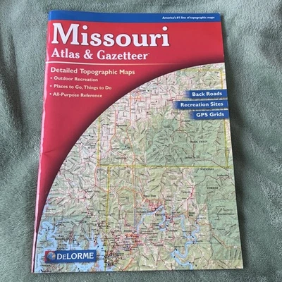 DeLorme Missouri Atlas & Gazetteer Detailed Topographic Road Recreation Maps - Image 1 of 4