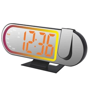 Digital Alarm Clock With Colorful Moodlamp And Clear Time Projection ABS Plan - Picture 1 of 12