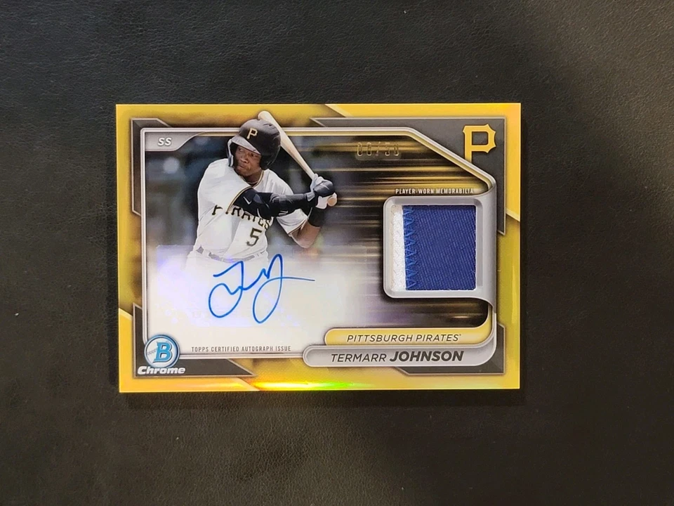 2024 Bowman Chrome - Chrome Auto Relics #BCAR-TJ Termarr Johnson /50 Gold - Image 1 of 2