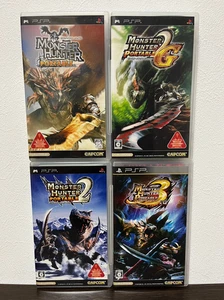 Monster Hunter Portable & 2nd & 2nd G & 3rd set Sony PlayStation Portable PSP JP - Picture 1 of 7
