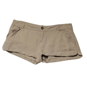 Tan Flat Front Short Shorts Summer Beachy Vacation Neutral Outdoors Size 5 - Picture 1 of 4