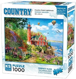 NEW KS Games Jigsaw Puzzle 1000 Pieces 14+ 20817 Country Coast Ligthouse - Imagen 1 de 1