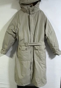 Eddie Bauer Vtg 80's Premium Goose Down Goretex Puffy Parka Long Coat Hood Sz L - Picture 1 of 12