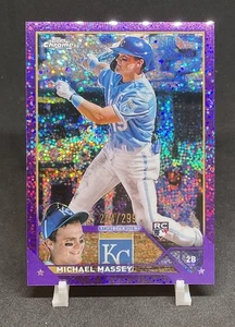 2023 Topps Chrome MICHAEL MASSEY (RC) /299 Purple Speckle KC Royals - Picture 1 of 2
