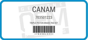 OEM CAN AM TRIPLE PISTON BRAKE PAD KIT 703501223 - Bild 1 von 1