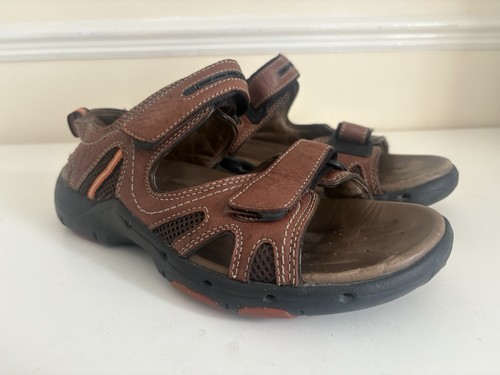 CLARKS Sandali uomo Clark’s pelle marrone destrutturata spiaggia passeggio taglia UK 7G