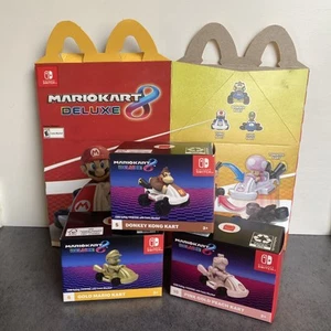 McDonald’s Happy Meal 2024 Mario Kart Deluxe 8 Lot Of 3 w/ Box, Pink,GOLD, DK - Picture 1 of 12