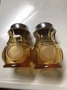 Vintage Salz und Pfefferstreuer gelbes Glas - Bild 1 von 14