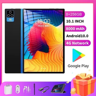 Tablet mobile phone 10 inch 256GB  Android12 Wifi 4G/5G Dual SIM Bundle Keyboard - Image 1 of 4
