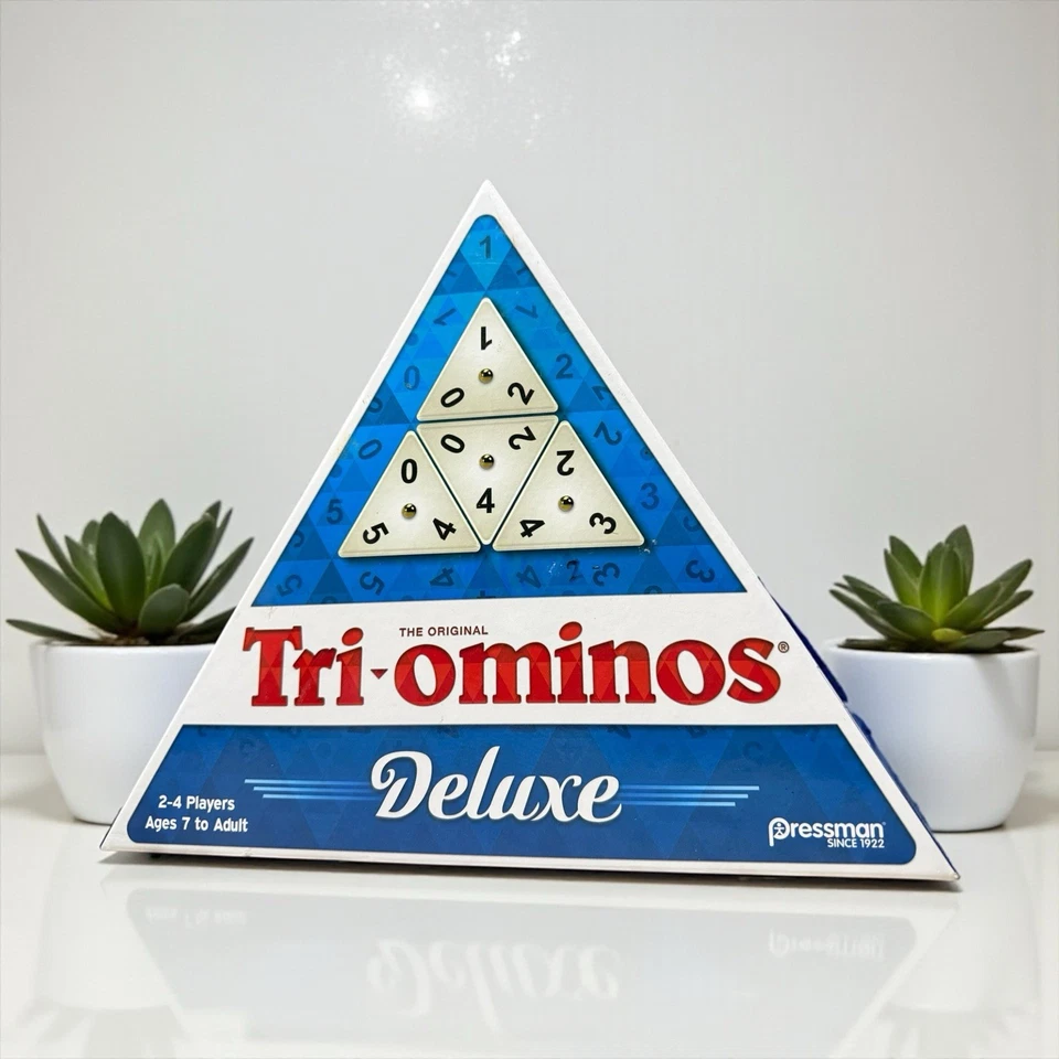 Pressman Tri-Ominos Deluxe Edition Triangle Triangular Tiles with Brass Spinners - Image 1 of 4
