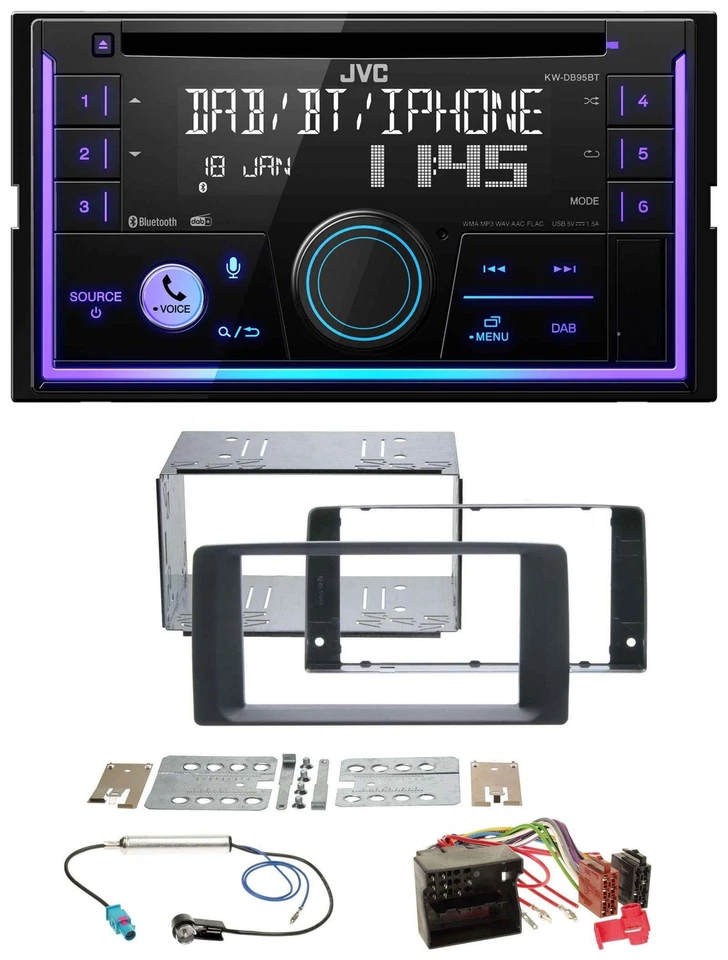 JVC MP3 USB 2DIN DAB Bluetooth CD Autoradio für MAN TGA TGL TGM TGS TGX ab 2007 - Bild 1 von 4