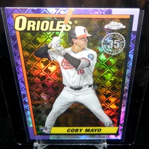 2025 Topps Chrome Logofractor 1990 35 aniversario Coby Mayo Rookie RC 3/50 - Imagen 1 de 4