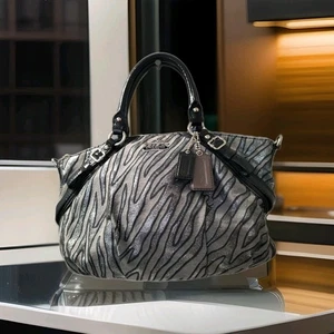 Bolso de hombro Coach Madison Sophia Lurex Zebra Jacquard Gallery G1082-15926 - Imagen 1 de 16