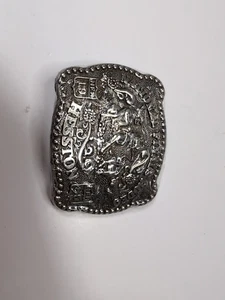 Hebilla de cinturón de metal vintage coleccionable Hesston National Finals Rodeo 1985 A202 - Imagen 1 de 3